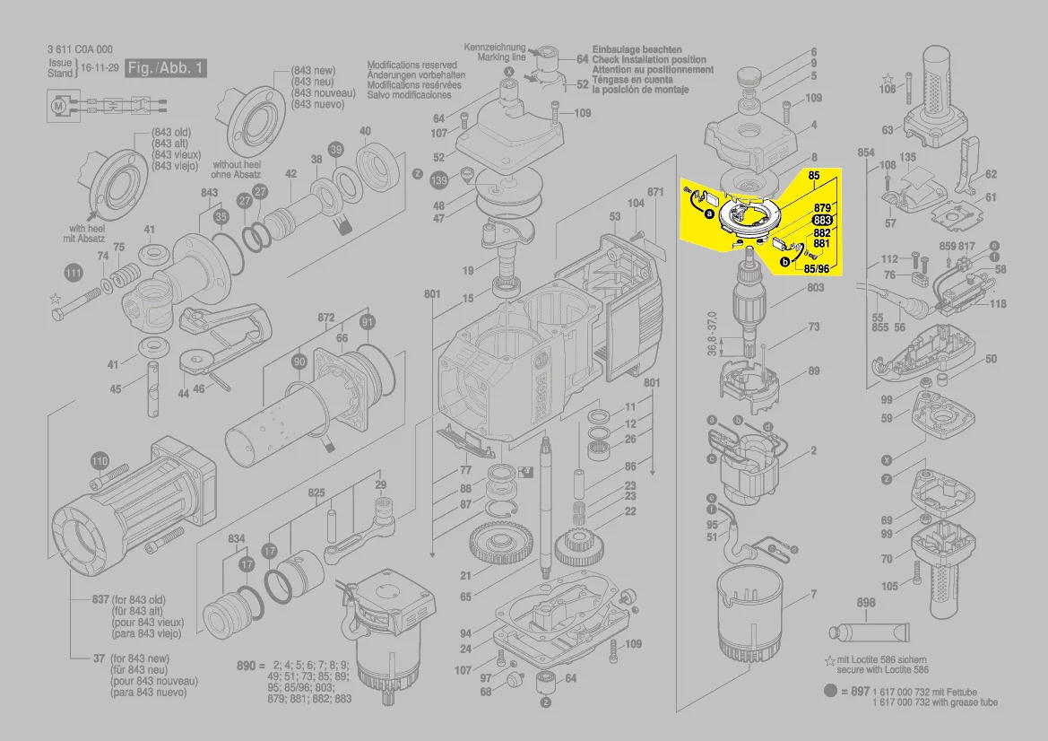 Couronne porte balais réf. 1 614 336 045 Bosch